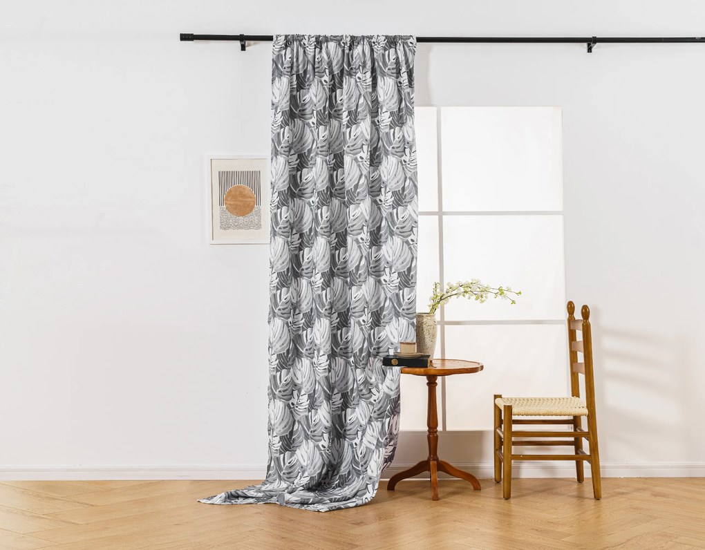 FLOCUS mintás dizájnfüggöny 140x270 cm Felfüggesztés: Hullámos sínszalag