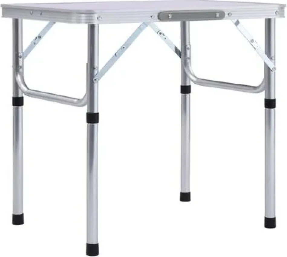 Összecsukható kempingasztal, 60 cm, alumínium/MDF, KEPI TYP 2