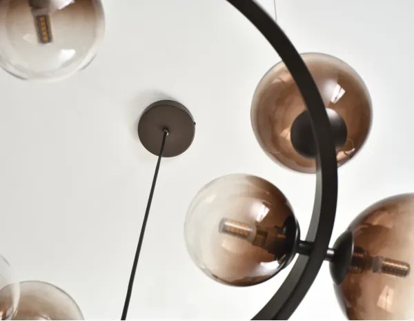 Brilagi - LED csillár kábelen MILLA 15xG9/3W/230V barna/füstbarna