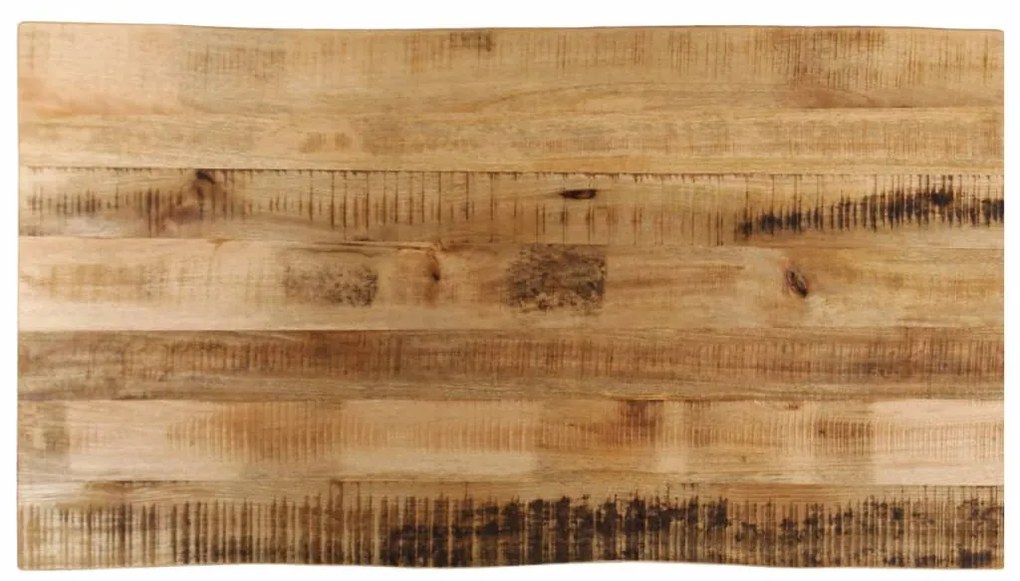 tömör nyers mangófa természetes élű asztallap 110 x 60 x 2,5 cm