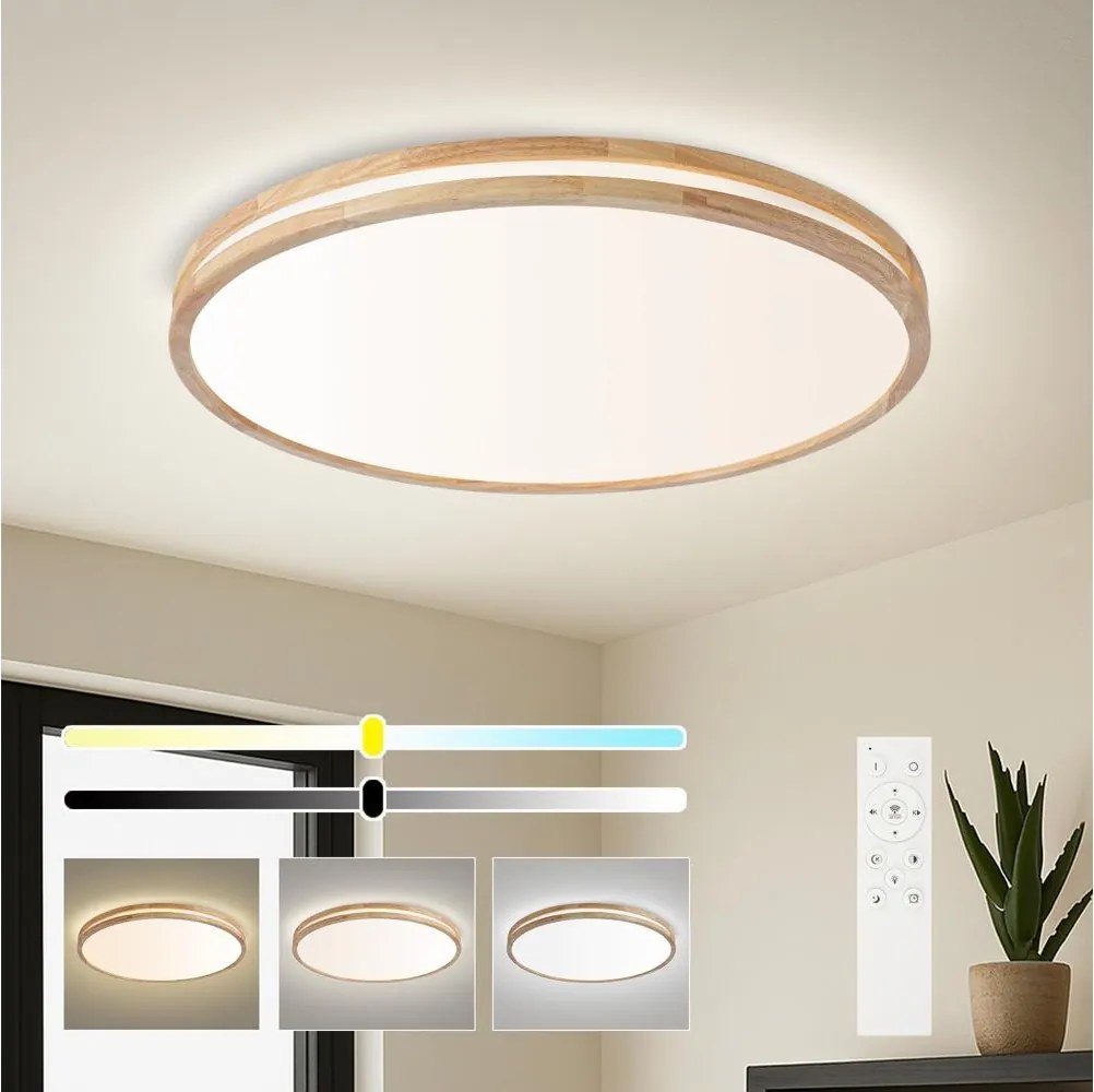 BRILAGI - Dimmelhető LED lámpatest MOLINA LED/100W/230V 3000-6000K tölgy átm. 80 cm +DO