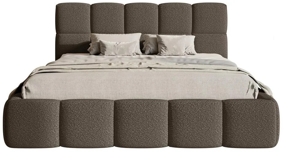 Franciaágy 140 cm Cirsten 140B (ágyráccsal) (bézs). 1099523
