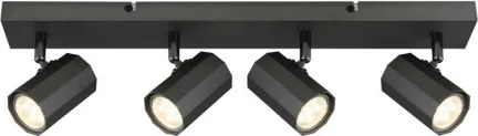 Globo 57918-4 Mennyezeti spotlámpa fém szürke matt, alumínium szürke matt, HxSzxM: 530x60x145mm, 4x GU10 25W 230V izzók nélkül