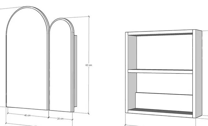 Classe Black fürdőszoba szekrény tükörrel