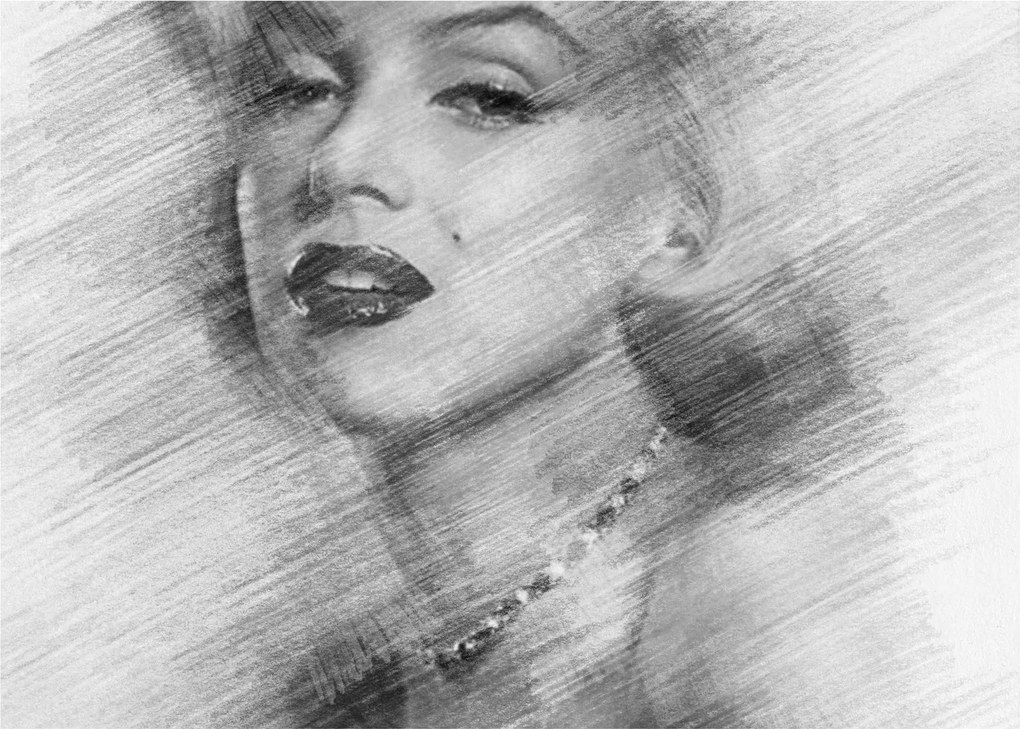 Üveg kép - Marilyn Monroe portréja (70x50 cm)