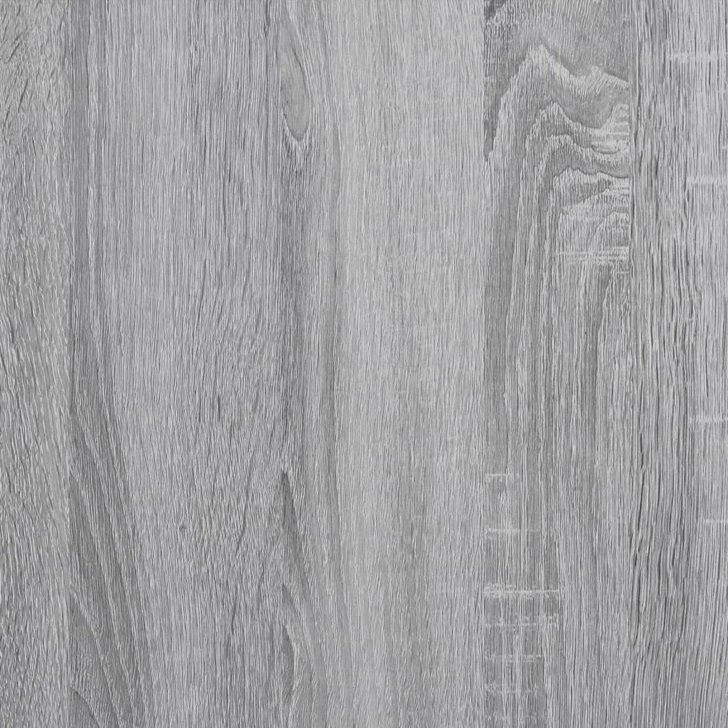 szürke sonoma színű szerelt fa könyvespolc 100 x 33 x 135 cm