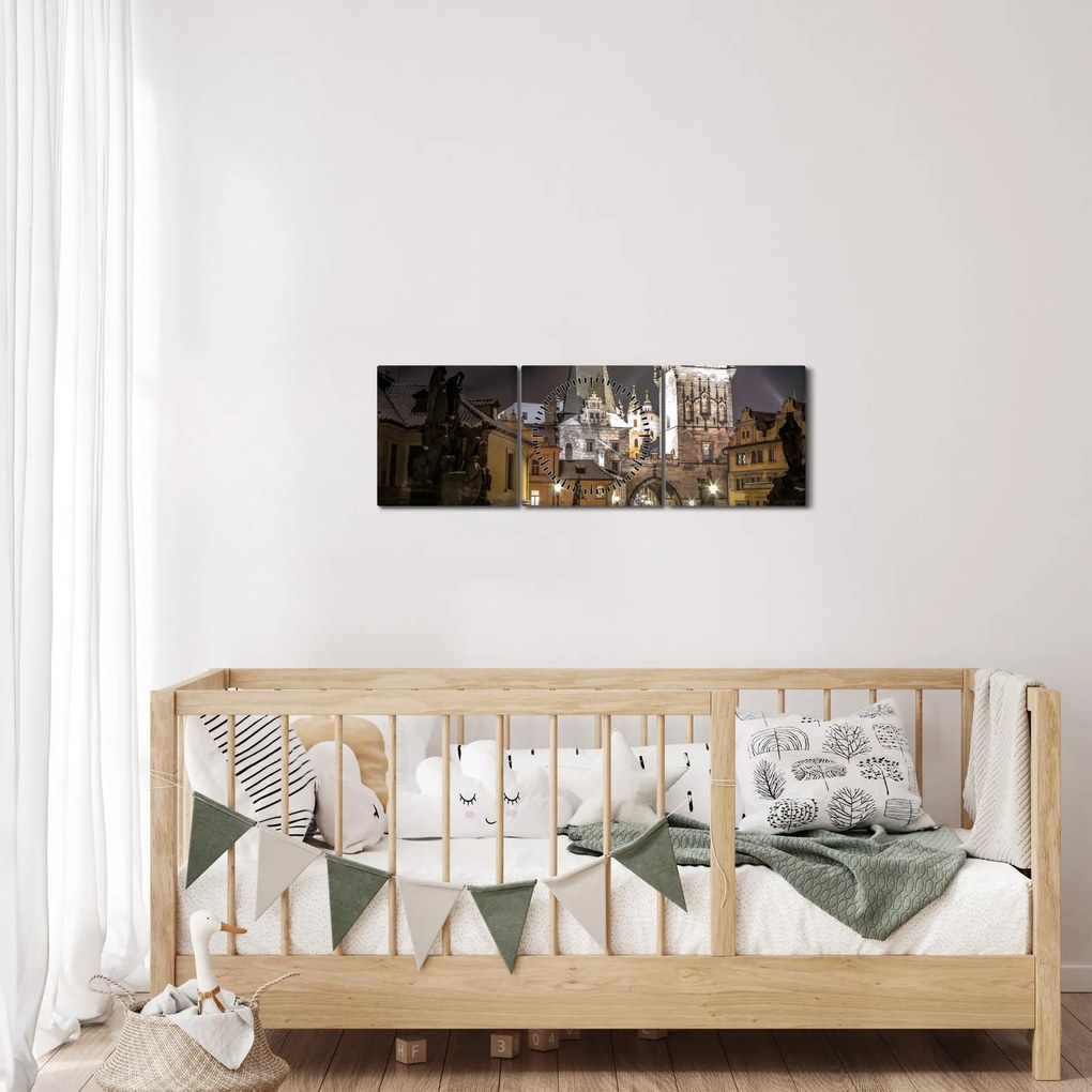 A poros kapuk világításának képe (órával) (90x30 cm)