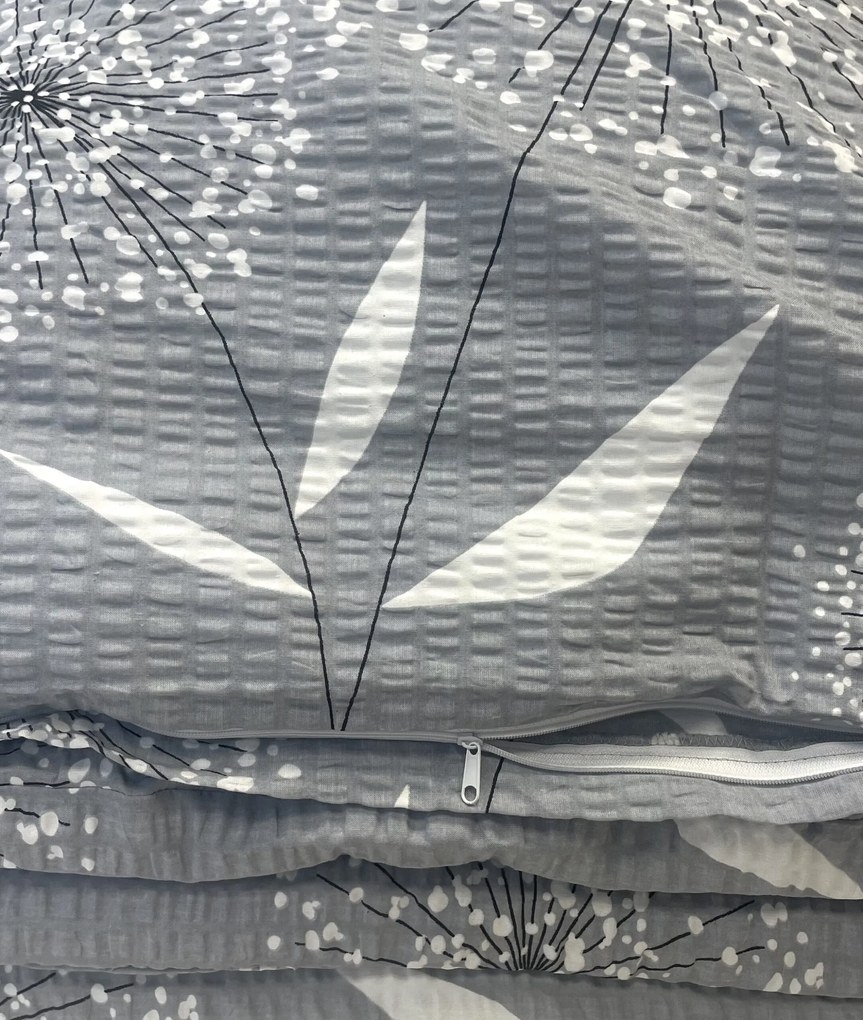 Krepp ágynemű Pitypang Feher TiaHome - 1x Párna 90x70cm, 1x Paplan 140x200cm