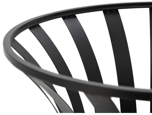 Hordozható fa tűzrakóhely rostéllyal fekete