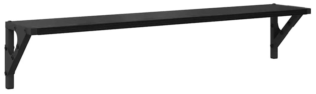 Falpolcok 2 pcs Fekete tölgy 80 x 15 x 15,5 cm Faanyag