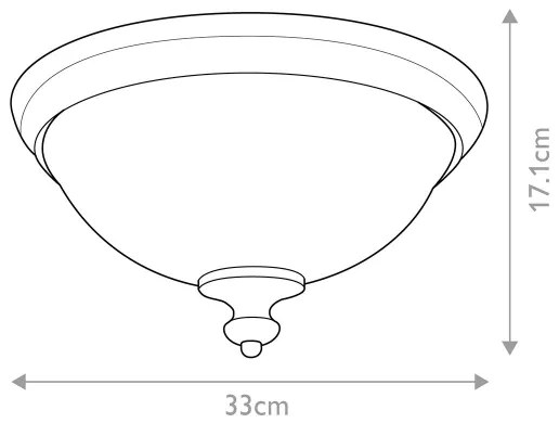 Feiss FE-PARKMAN-F-PN - Mennyezeti lámpa PARKMAN 2xE27/60W/230V