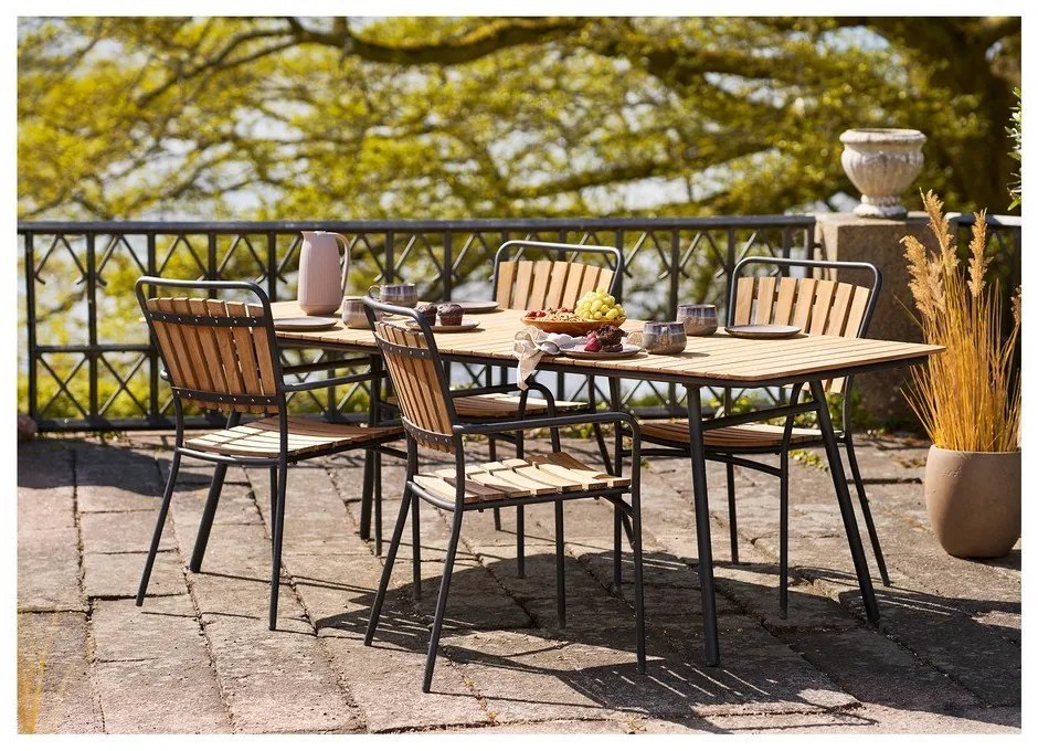 Natúr színű teakfa étkezőszék szett 2 db-os Cleveland – House Nordic