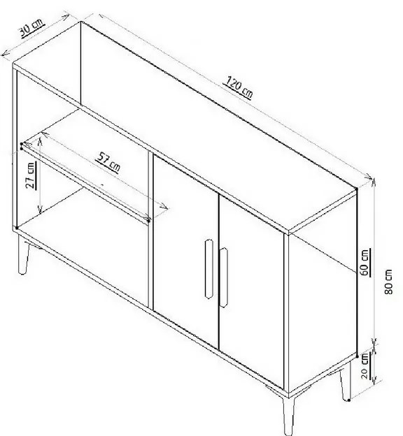 Ahart White and Gold szekrény