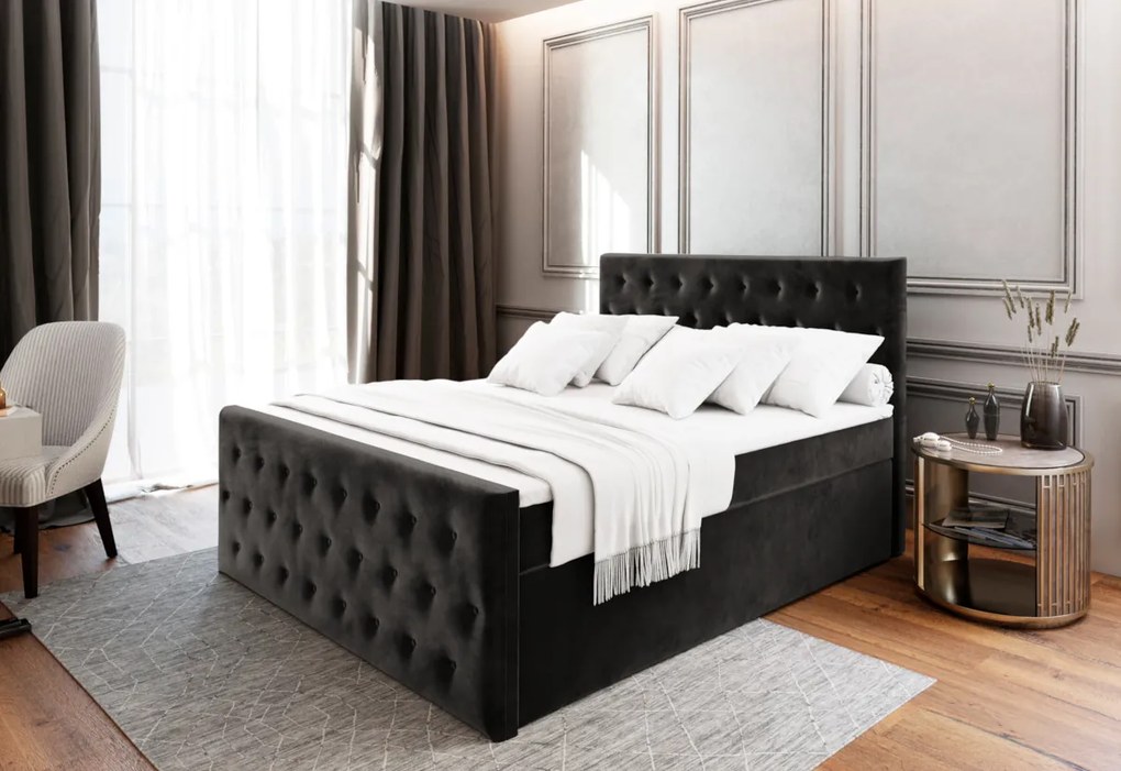 FENDI kárpitozott boxspring ágy, 160x200, casablanca 14