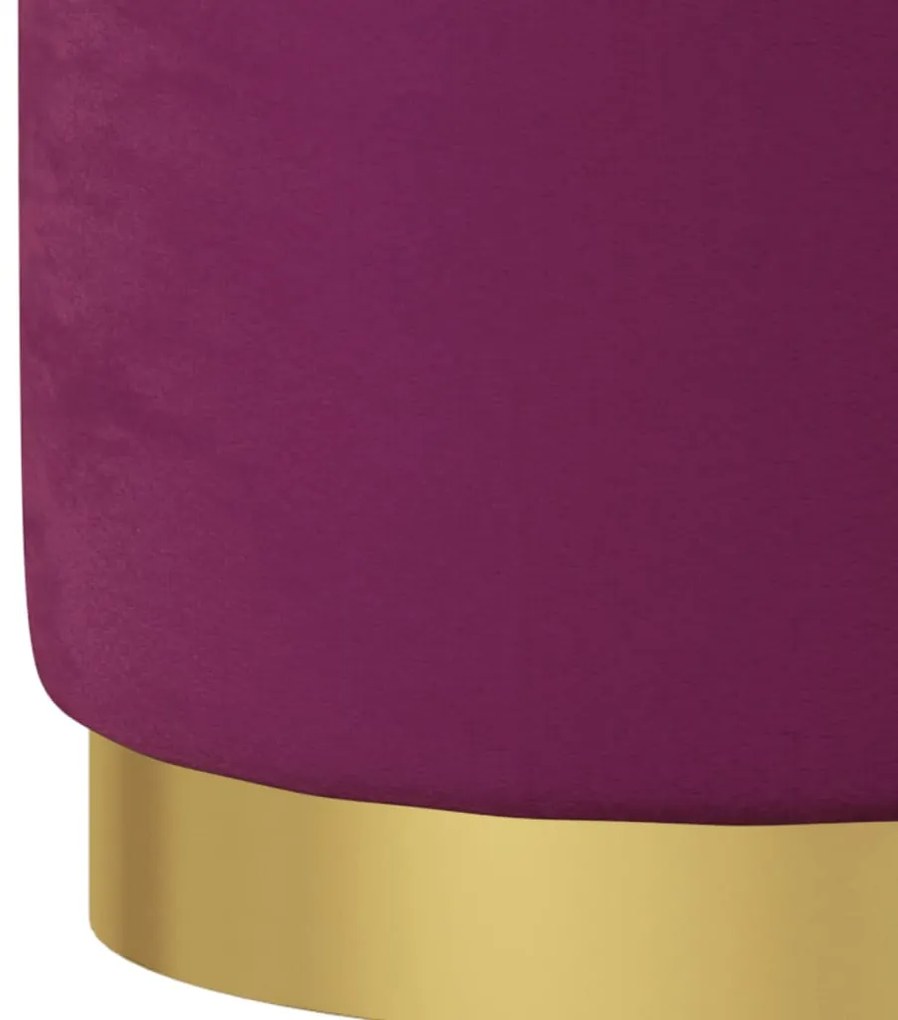 vidaXL lila kerek bársonyülőke tárolóval 31 x 37 cm