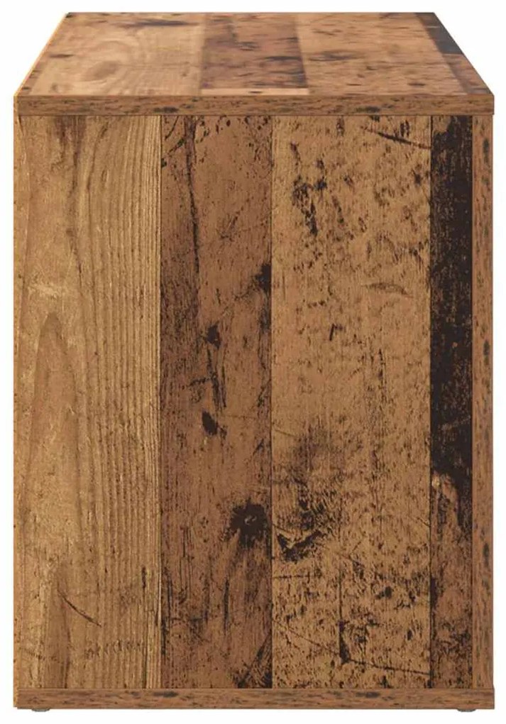 Cipőtartó polcokkal tárolóval Régi fa 75 x 35 x 45 cm Faanyag