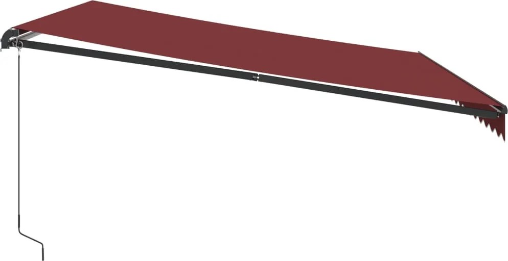 Burgundi vörös kézzel kihúzható napellenző 450 x 350 cm