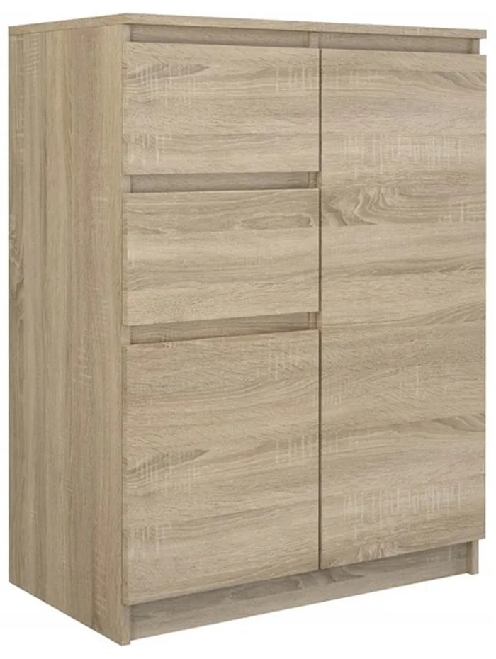 Aldabra 2D2S fiókos szekrény, 70x97x40 cm, sonoma