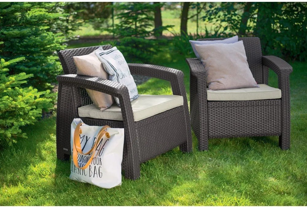 Barna kerti fotel Corfu – Keter