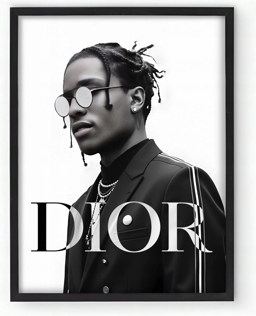 A$ap Rocky Dior keretes poszter Nappaliba 30x40 Ajándék ötlet