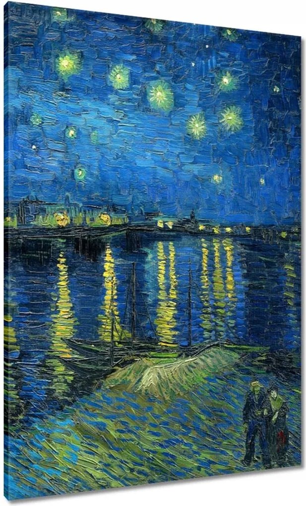 Vászonkép 70x100 Csillagos éj a Rodan felett