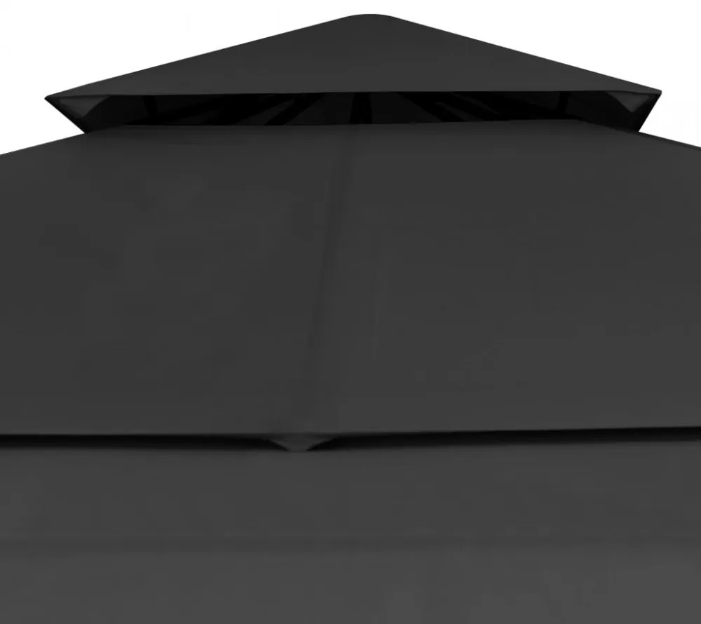 antracit pavilon dupla kibővített tetővel 3x3x2,75 m 180 g/m²