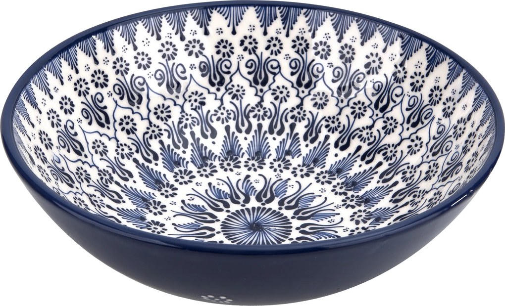 Saláta tálaló kerámia 31 cm Oriental White Blue