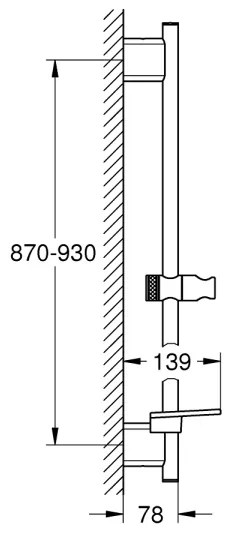 GROHE 26603DA0 - RAINSHOWER SMARTACTIVE zuhanyrúd 900 mm bronz