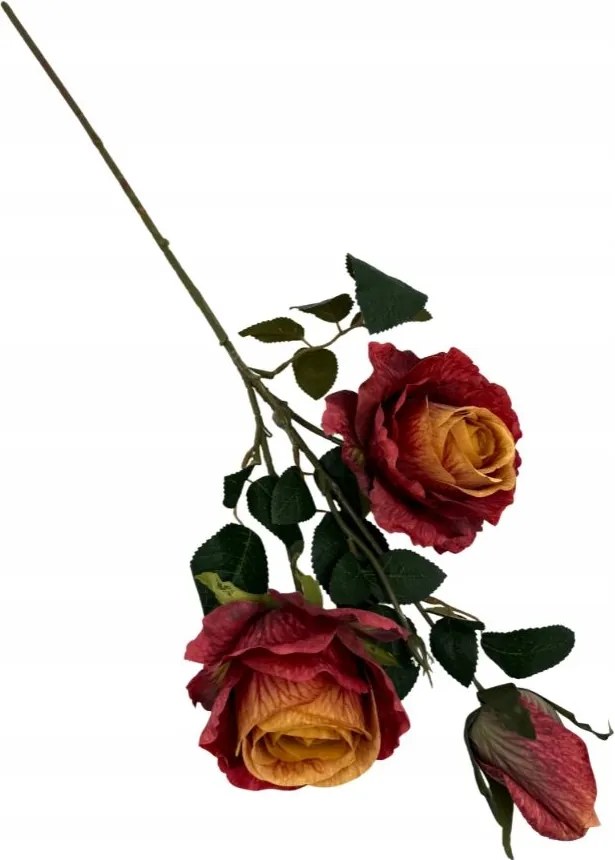 Rózsa ág 70 cm piros-narancssárga