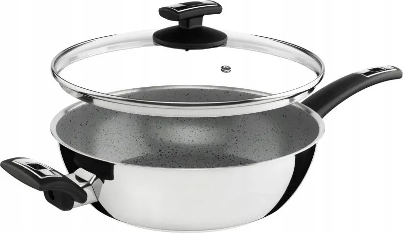 Kolimax Cerammax Pro Comfort serpenyő, fedővel, átmérő 26 cm, szürke Gránit