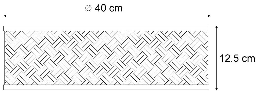Keleti bambusz mennyezeti lámpa natúr 40 cm - Tremmo