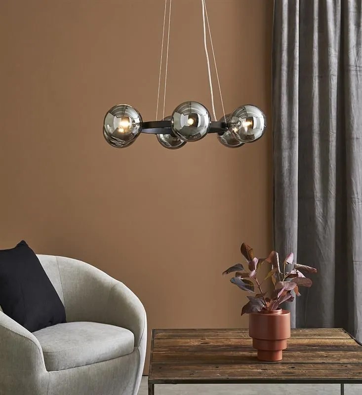 MARKSLÖJD 108051 CIRCLE Modern Függesztett Lámpa Fekete, Füstös G9 IP20