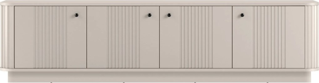 Vesper 4D TV-szekrény 187 cm talapzaton - kasmír / fekete fogantyúk