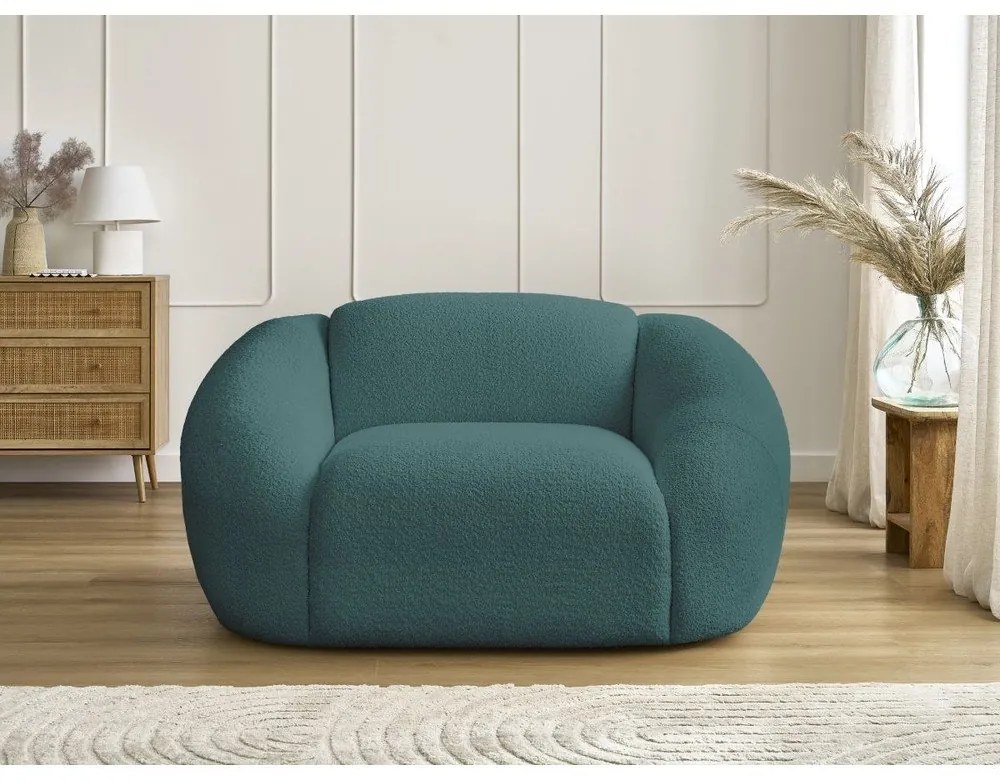 Türkiz buklé fotel Tina – Bobochic Paris