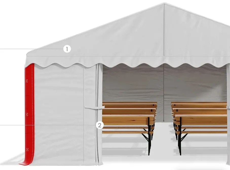 Party sátor 3x3 2m Comfort PVC 240g szúnyoghálóval Summer