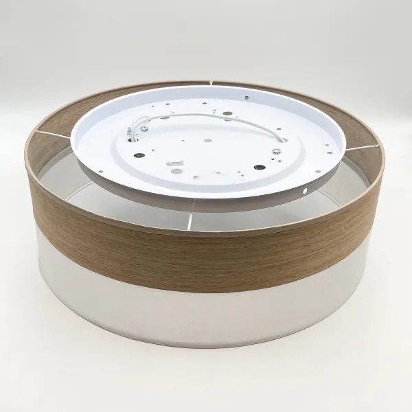 Mennyezeti lámpa SIRJA WOOD 2xE27/15W/230V átm. 45 cm fehér/tölgy