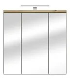 VENOM fali fürdőszobaszekrény tükörrel zöld/artisan tölgy