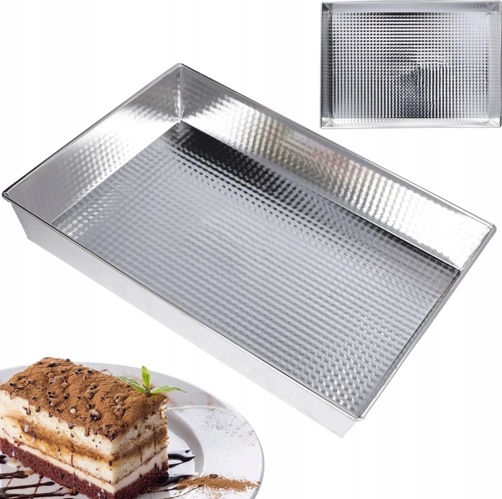 Tészta sütőlap téglalap alakú 36x25 cm nagy tészta tepsi