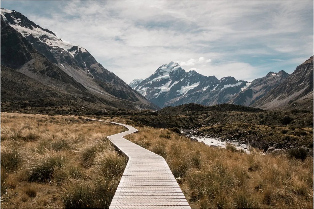 Kép - Sétány a hegységben Mt. Cook (90x60 cm)