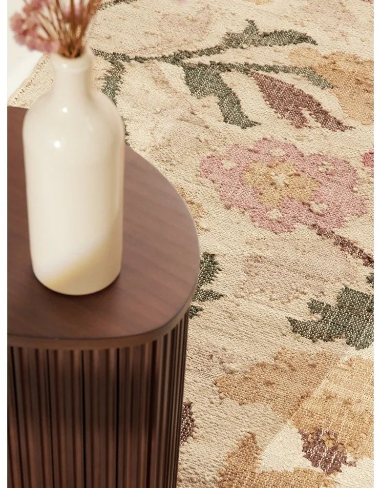 Krémszínű kézi szövésű juta futószőnyeg 80x200 cm Roya Violette – Elle Decoration