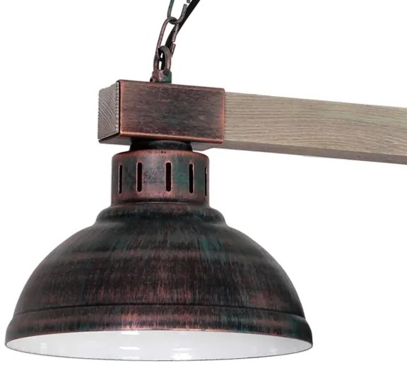 Csillár láncon HAKON 3xE27/60W/230V patina