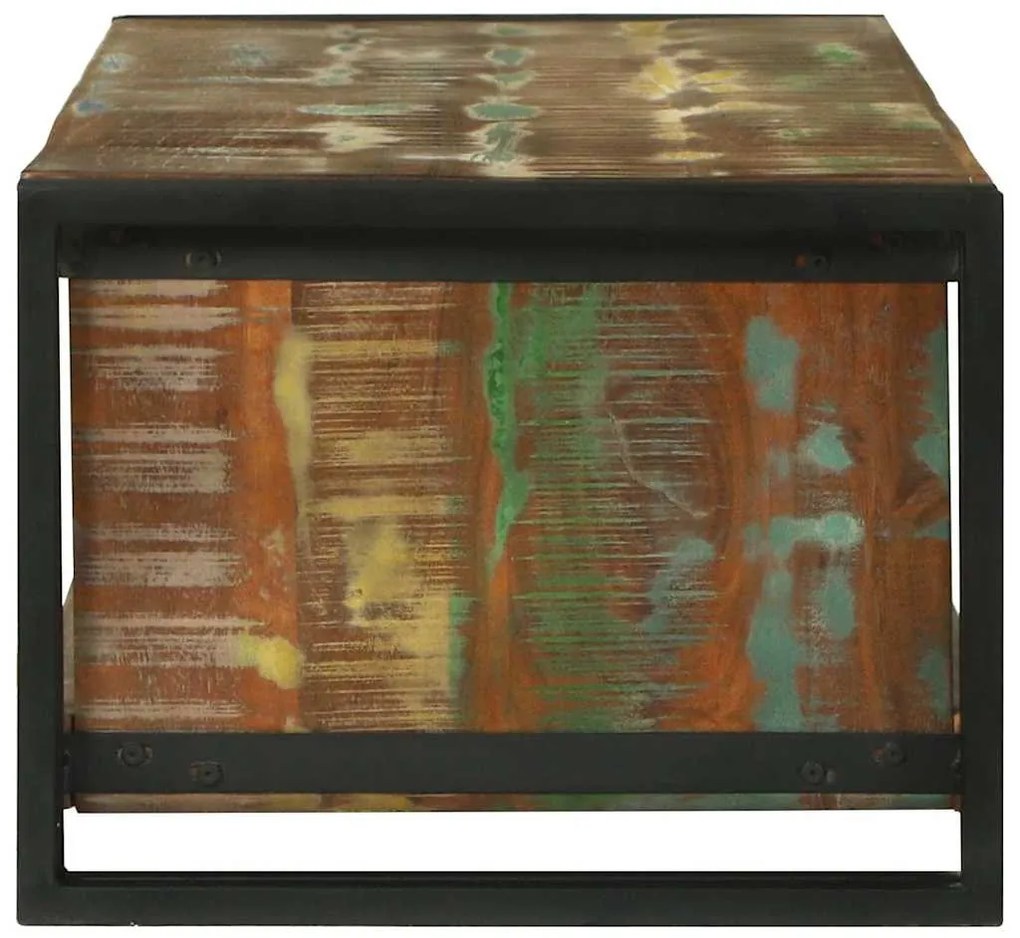 Dohányzóasztal Barna 120 x 50 x 38 cm tömör újrahasznosított fa