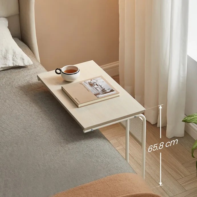 Lerakóasztal 55 × 32 × 66 cm, MDF, fehérített tölgy CRM