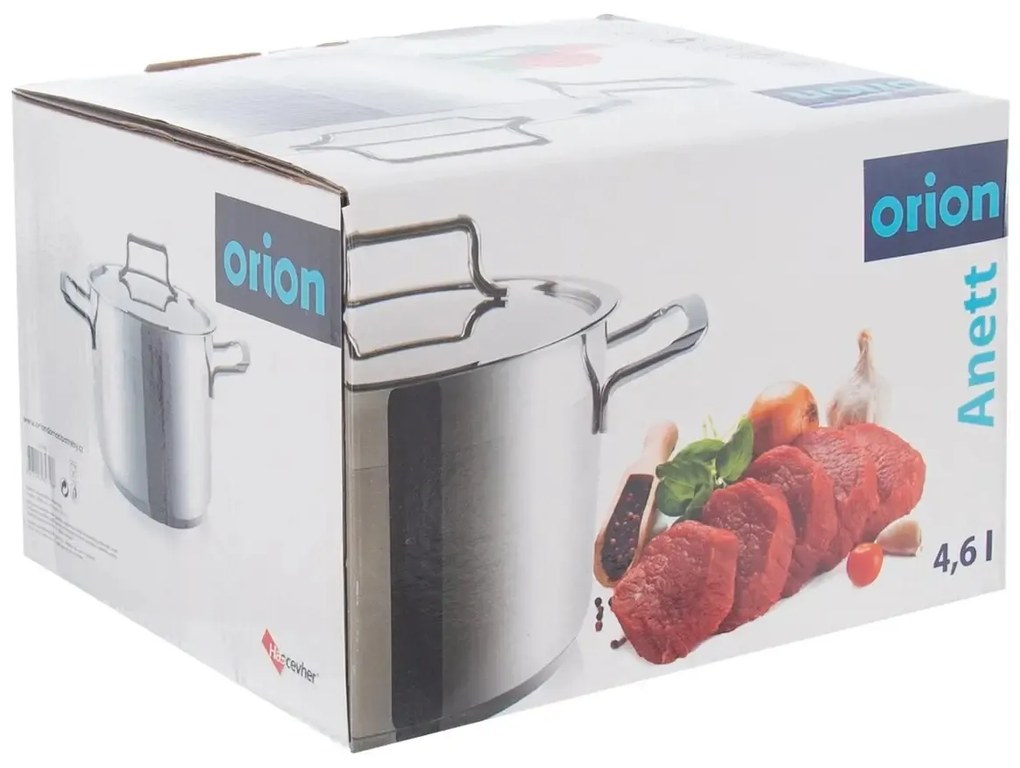 Orion Anett rozsdamentes acél edény fedéllel 4,6 l, 4,6 l