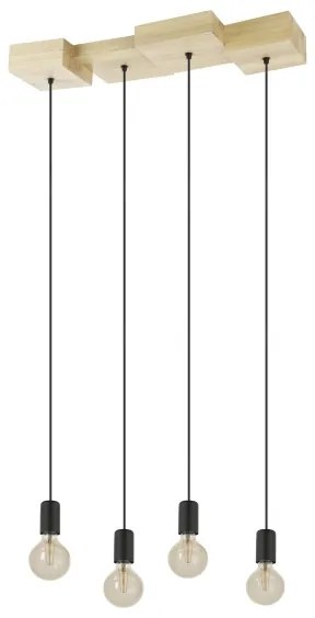 Eglo 43799 - Csillár zsinóron HALKIN 4xE27/40W/230V