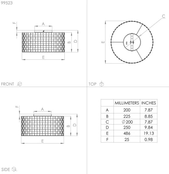 Eglo 99523 - Mennyezeti lámpa MARASALES 1xE27/40W/230V