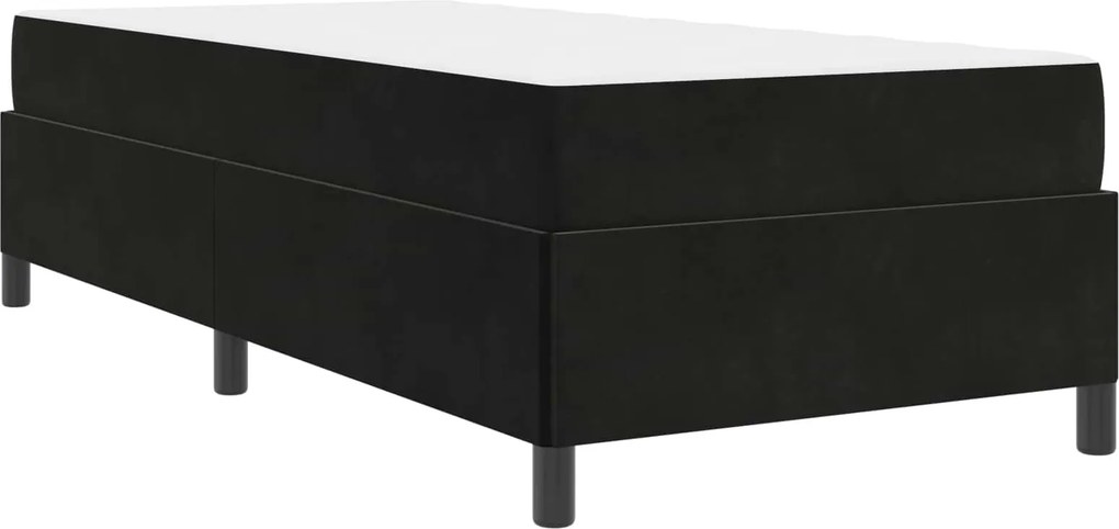 vidaXL Ágykeret matracmal Fekete 80 x 200 cm szövet