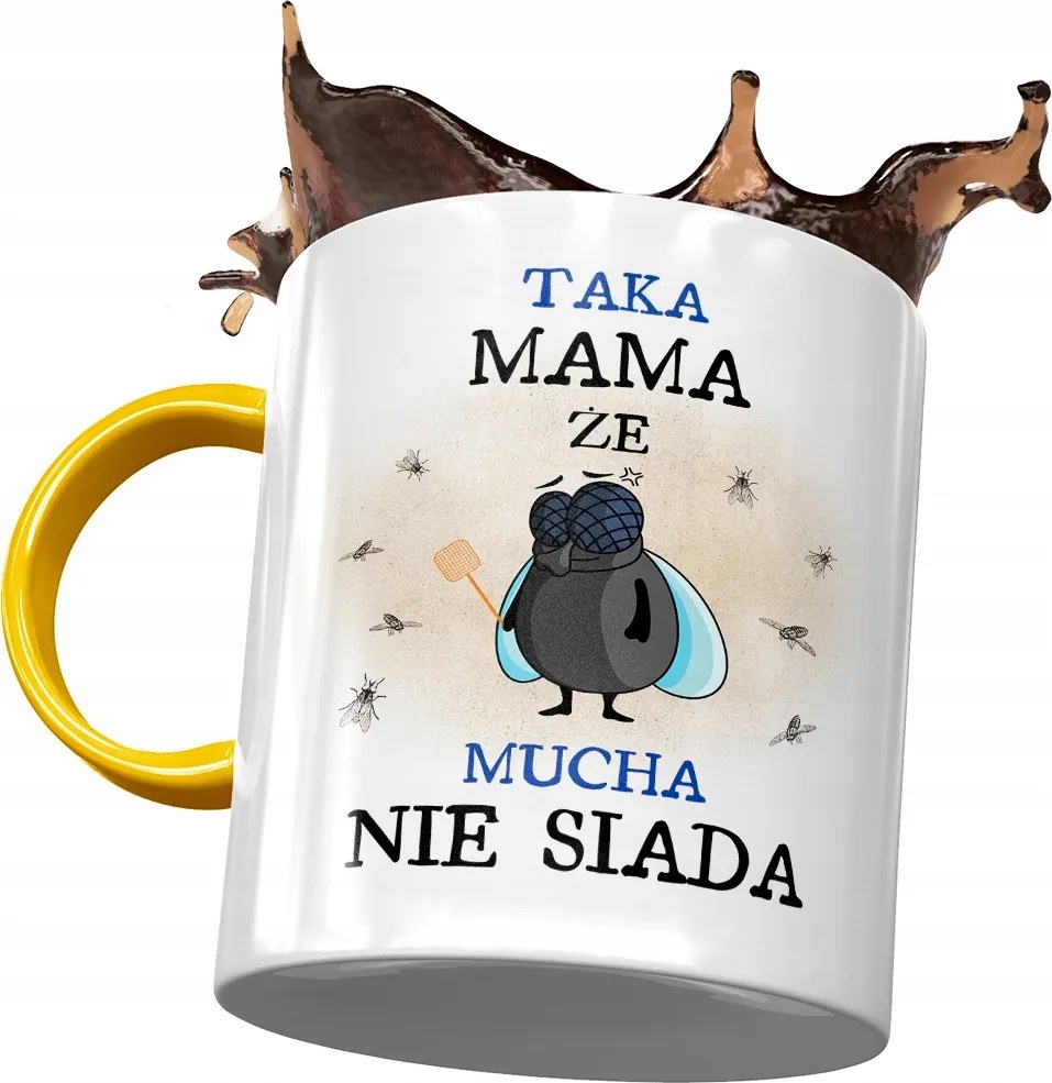 Sárga Bögre Anyák napjára Nyomtatott fényképpel