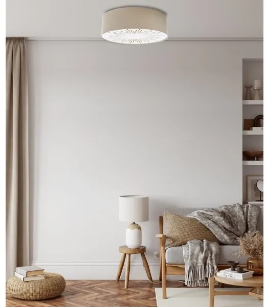 Mennyezeti lámpa RAYS 2xE27/60W/230V átm. 40 cm bézs