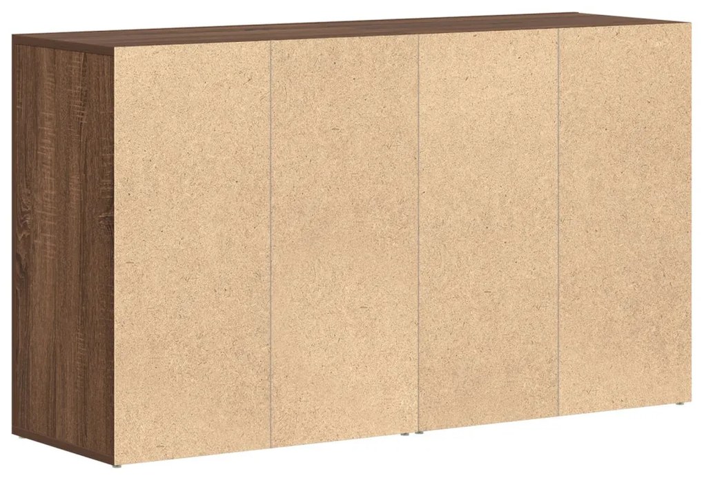Oldalszekrény Barna tölgy Mérnöki fa 120 x 36 x 69 cm